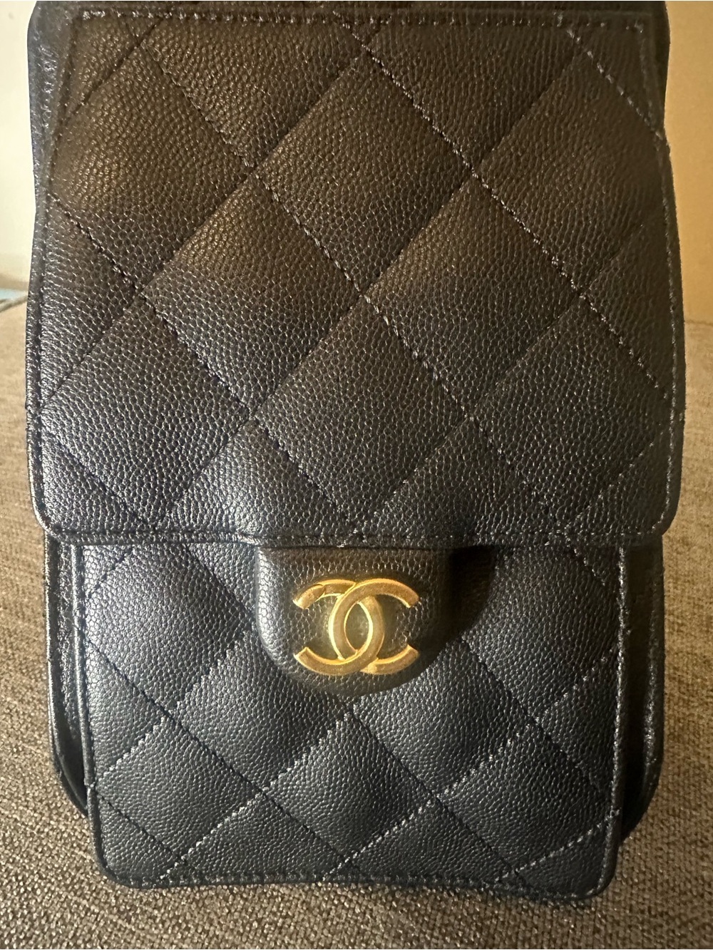 CHANEL 25 Small Black Quilted Drawstring Shoulder Bag with Gold CC Hardware - Picture 3 of 9